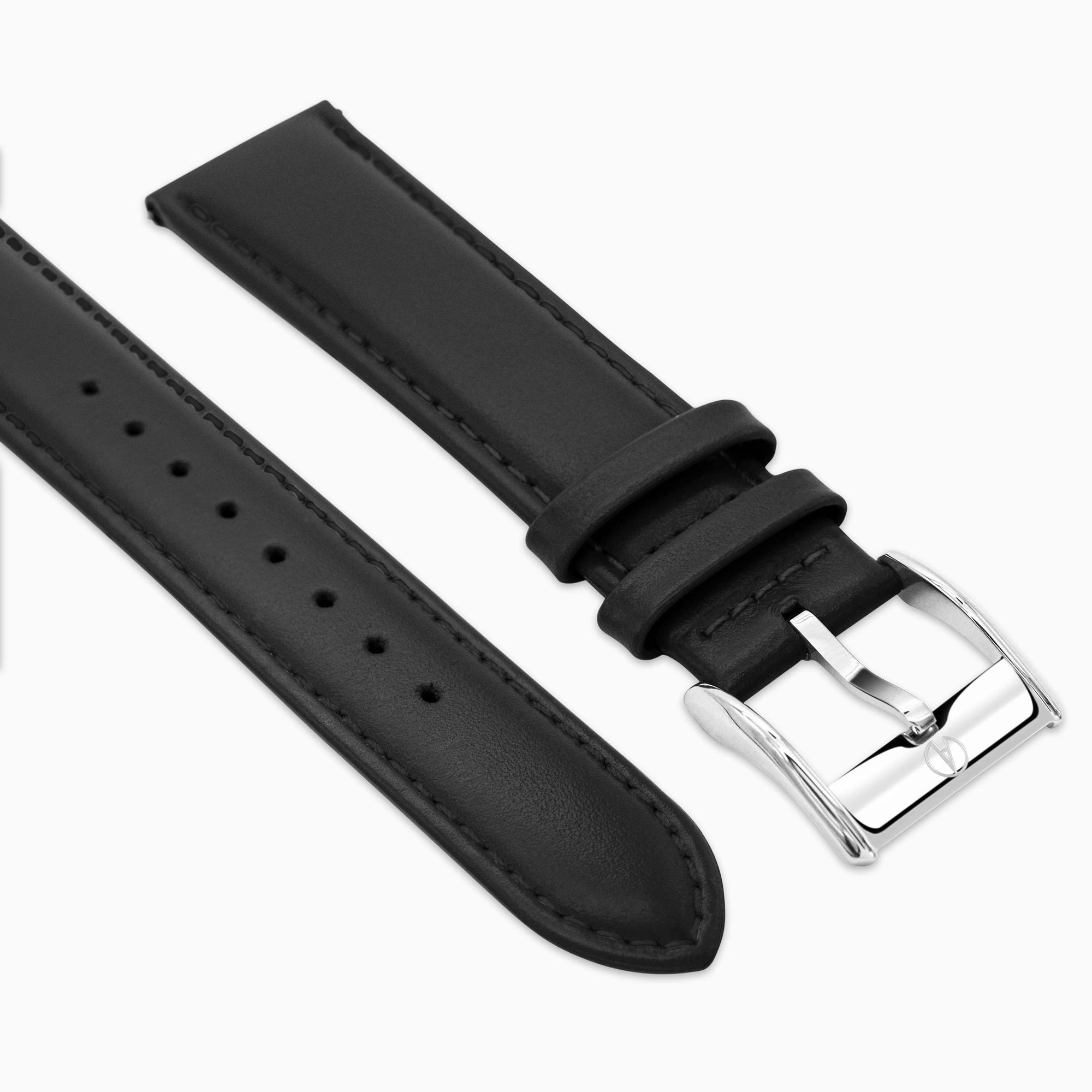 Accurist Everyday Unisex Black Leather 18mm Strap